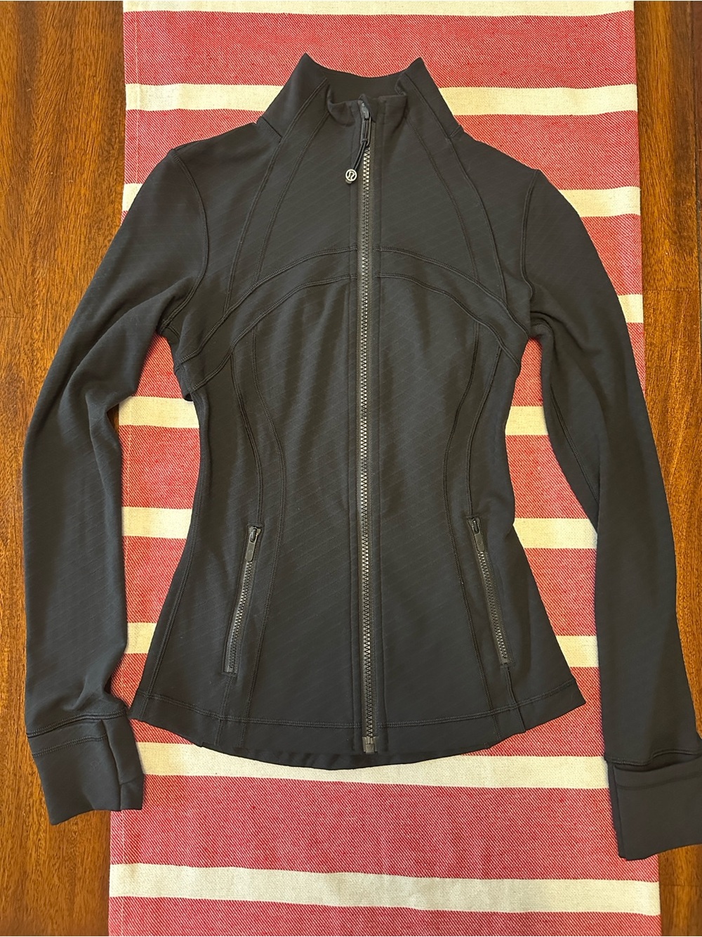 Lululemon Women's Define Jacket Diamond Jacquard Textured Black Sz2